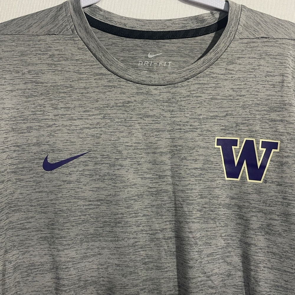 Nike Dri-Fit - Washington Huskies Long Sleeve Shirt Gray Size Mens XXL